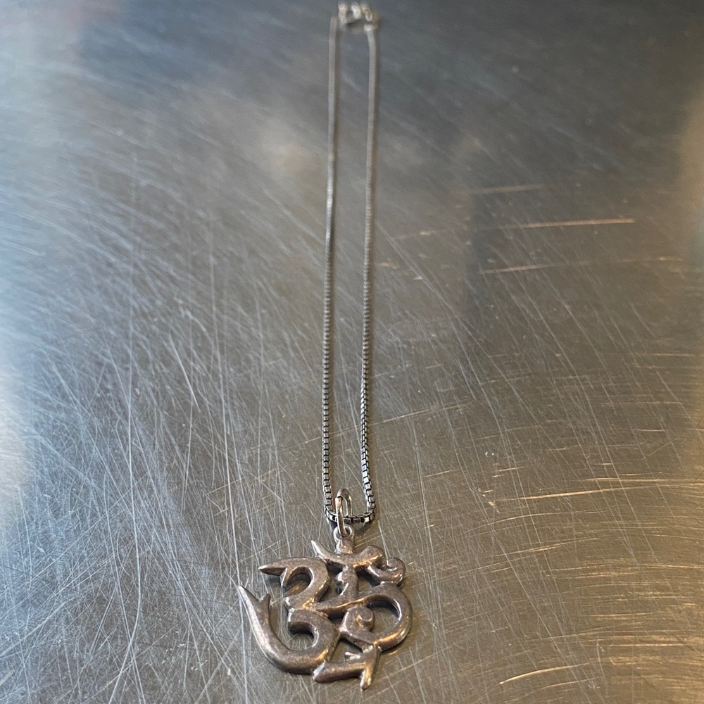 Om Aum Fair Trade Handmade Sterling Silver Spiritual Pendant 5 grams